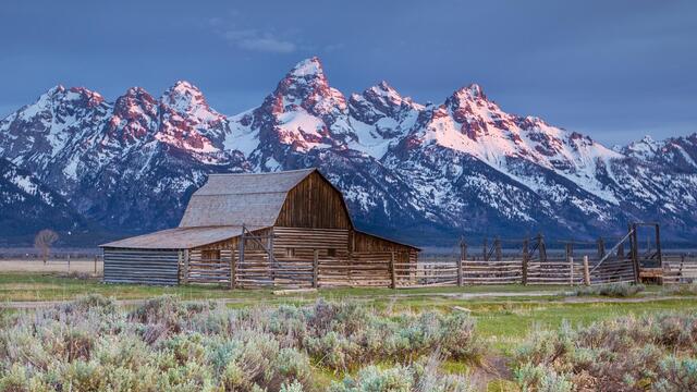 Mormon Row Historic District (Grand Teton National Park) — Antelope Flats, Grand Teton National Park, WY (about 1 hour from Victor)