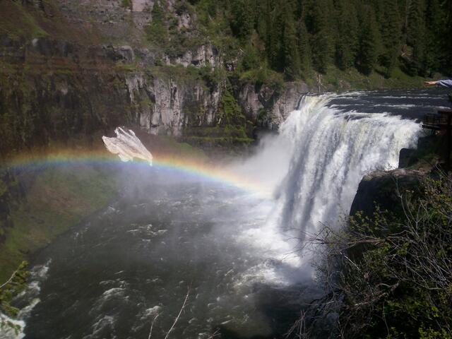Upper Mesa Falls & Mesa Falls Visitor Center — Mesa Falls Scenic Byway, near Ashton, ID