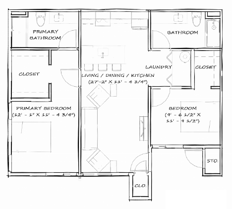 2 Bedroom / 2 Bathroom